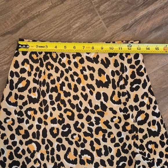 Australian Brand Into Asymmetrical Ruffle Hem Animal Print Skirt, Size 2 - Picture 2 of 9